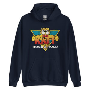 KATT Rock & Roll Vintage 1980 radio station hoodie front view
